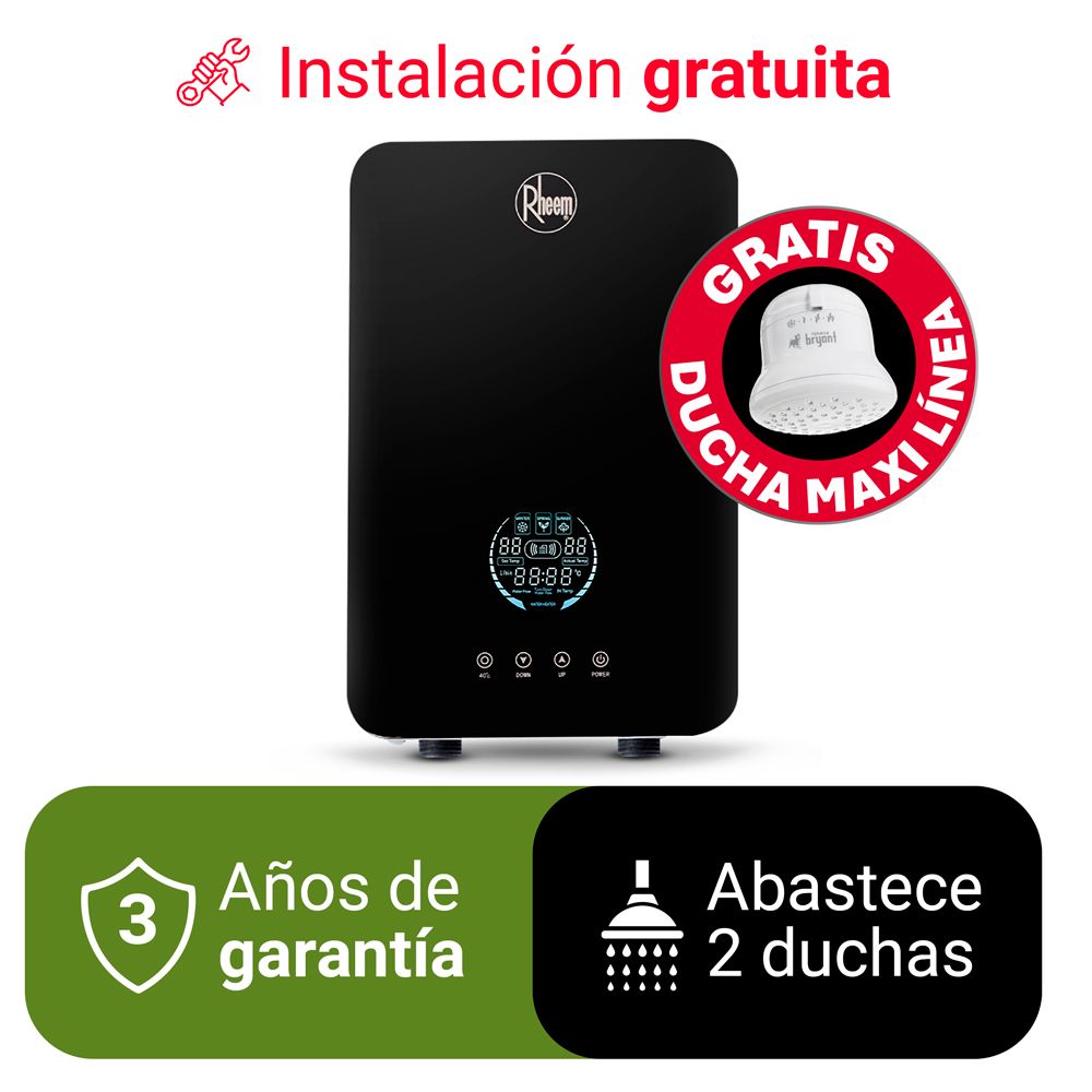 Imagen 2 del producto Rapiducha performance Rheem 8800W, 8 sistemas de seguridad, resistencia blindada, negro